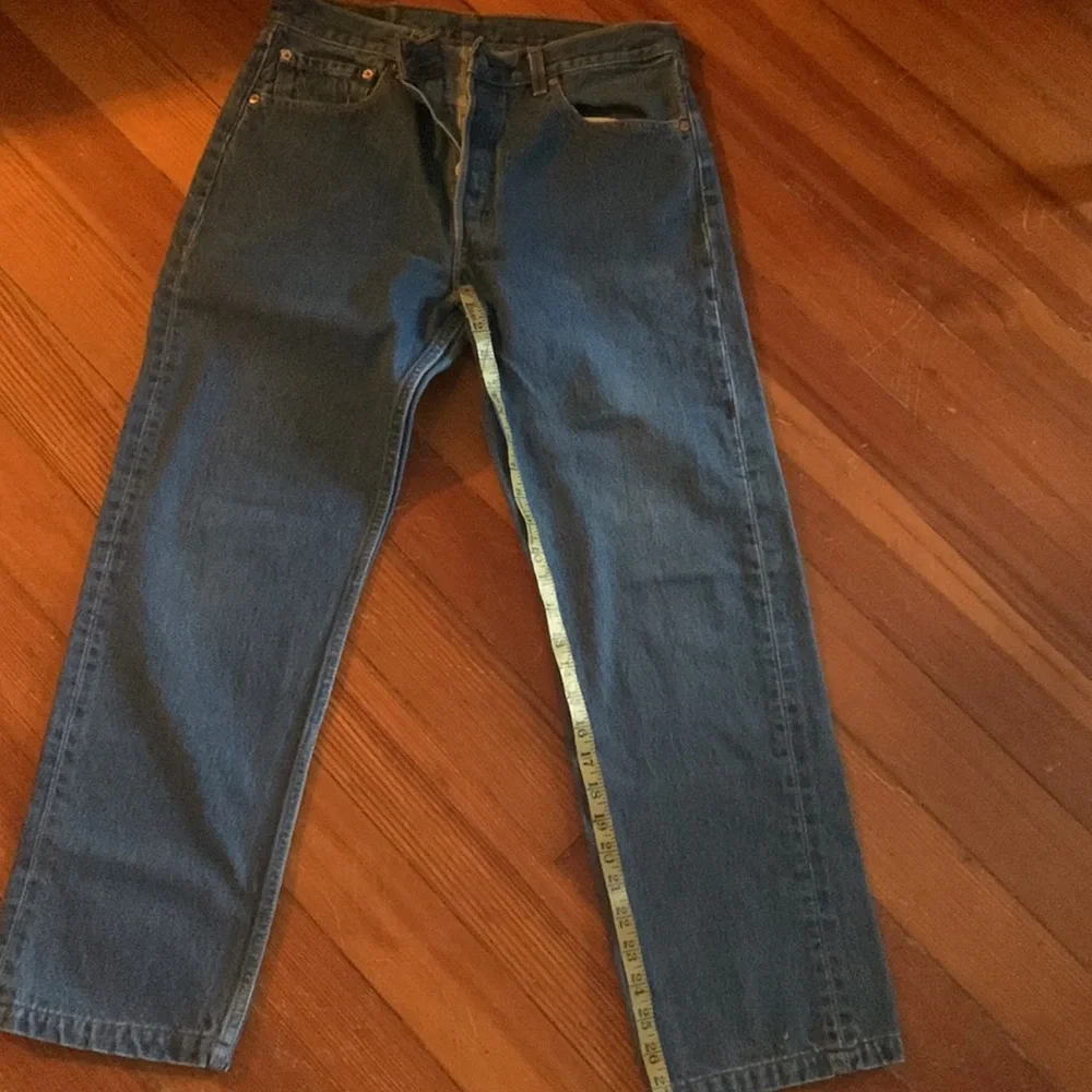501 LEVIS NWOT 2 pairs wrong size on tag they are 15 inches across by 27 length - Picture 3 of 4